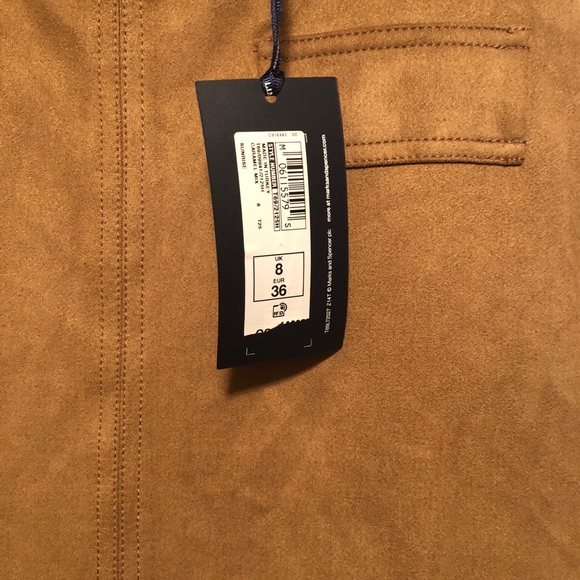 M&S faux suede midi skirt UK 8 - Picture 2 of 3